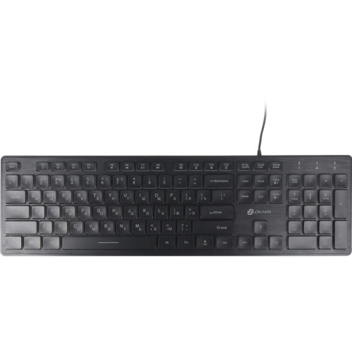 Клавиатура Oklick 550ML черный USB slim Multimedia LED (1061617)