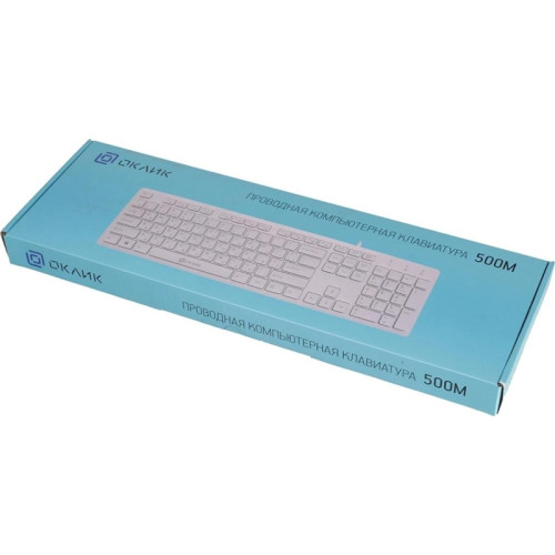 Клавиатура Oklick 500M белый USB slim Multimedia