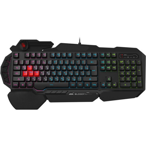 Клавиатура A4Tech Bloody B314 черный USB Multimedia for gamer LED (подставка для запястий)