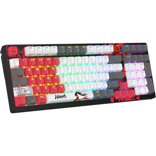 Клавиатура A4Tech Bloody WS98 Naraka механическая серый/красный USB беспроводная BT/Radio Multimedia for gamer LED (WS98)