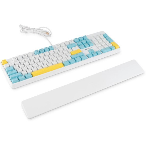 Клавиатура Oklick K951X механическая белый USB Multimedia for gamer LED (подставка для запястий) (1901079)