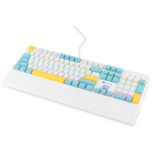 Клавиатура Oklick K951X механическая белый USB Multimedia for gamer LED (подставка для запястий) (1901079)