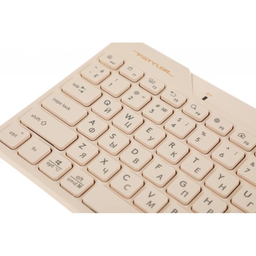 Клавиатура A4Tech Fstyler FBK26C AS бежевый USB беспроводная BT/Radio slim Multimedia (FBK26C AS)