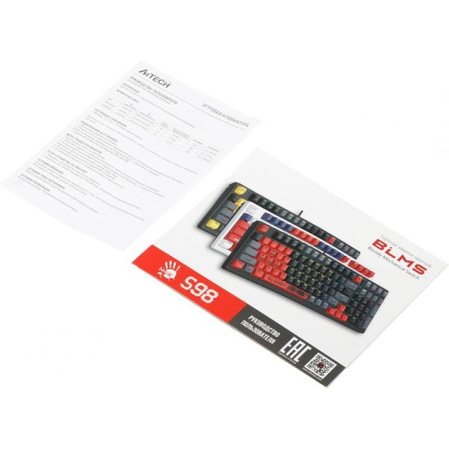 Клавиатура A4Tech Bloody S98 механическая желтый/серый USB for gamer LED (SPORTS LIME)