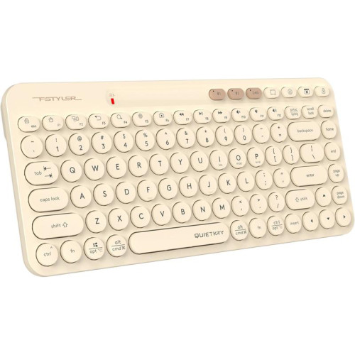 Клавиатура A4Tech Fstyler FBK36C AS бежевый USB беспроводная BT/Radio slim Multimedia (FBK36C AS)