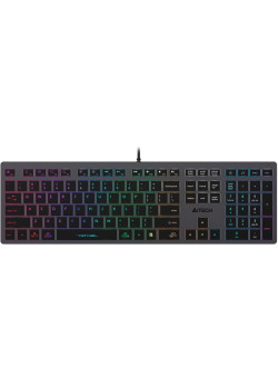 Клавиатура A4Tech Fstyler FX60H серый USB slim LED (FX60H GREY/NEON)