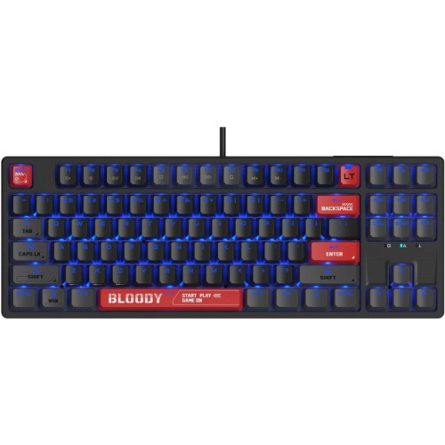 Клавиатура A4Tech Bloody AT87 Renegade механическая черный/зеленый USB for gamer LED (AT87)