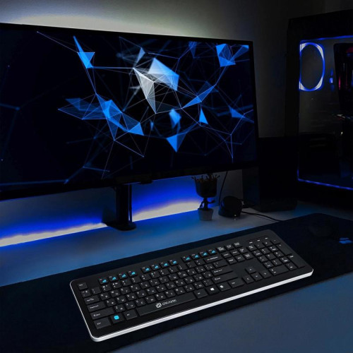 Клавиатура Oklick 870S черный USB беспроводная slim Multimedia