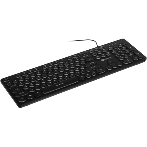 Клавиатура Oklick 420MRL черный USB slim Multimedia LED
