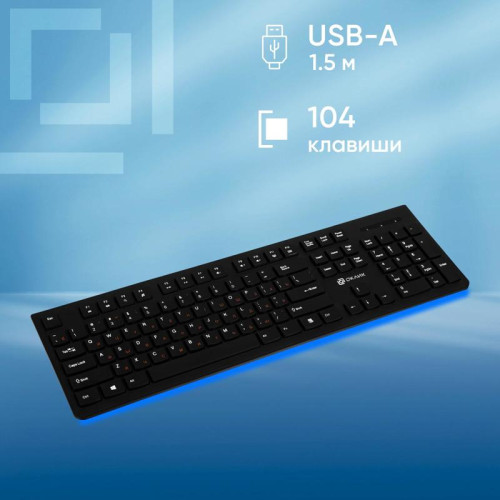 Клавиатура Oklick 505M черный USB slim (1196544)