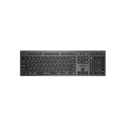 Клавиатура A4Tech Fstyler FBX50C черный USB беспроводная BT/Radio slim Multimedia (FBX50C GREY)