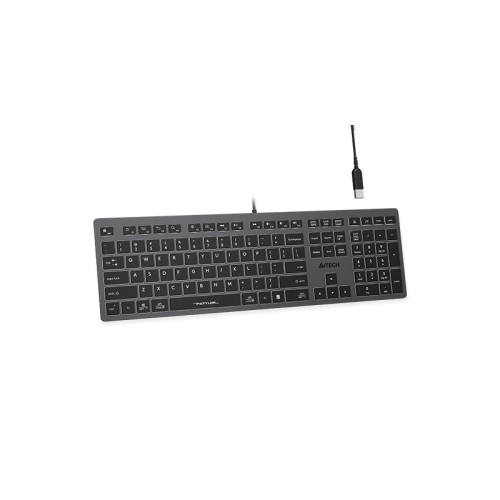 Клавиатура A4Tech Fstyler FX60H серый USB slim LED (FX60H GREY/WHITE)