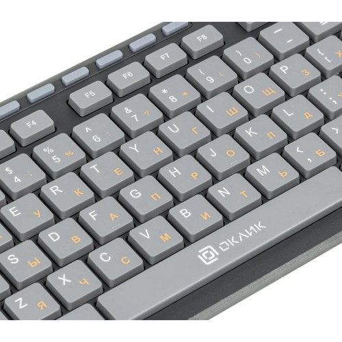 Клавиатура Oklick 480M черный/серый USB slim Multimedia (1067199) Клавиатура Oklick 480M черный/серый USB slim Multimedia (1067199)
