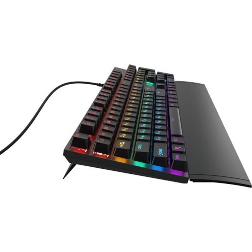 Клавиатура Oklick 935G RAGNAR механическая черный USB Multimedia for gamer LED (подставка для запястий)