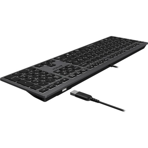 Клавиатура A4Tech Fstyler FX60H серый USB slim LED (FX60H GREY/WHITE)