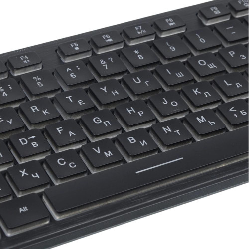 Клавиатура Oklick 550ML черный USB slim Multimedia LED (1061617)