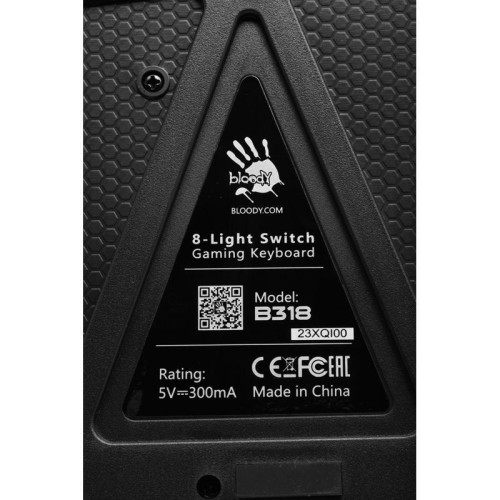 Клавиатура A4Tech Bloody B318 черный USB Multimedia for gamer LED (подставка для запястий) (B318) Клавиатура A4Tech Bloody B318 черный USB Multimedia for gamer LED (подставка для запястий) (B318)