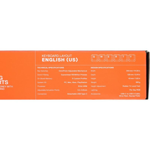 Клавиатура Steelseries Apex Pro TKL (2023) механическая черный USB for gamer LED (подставка для запястий) (64856)