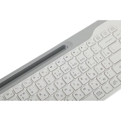 Клавиатура A4Tech Fstyler FBK25 белый/серый USB беспроводная BT/Radio slim Multimedia