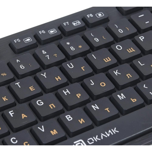Клавиатура Oklick 520M2U черный/черный USB slim Multimedia