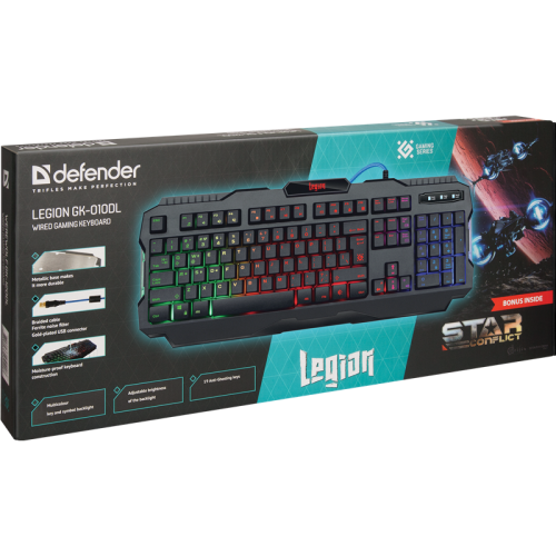Defender Проводная игровая клавиатура Legion GK-010DL RU,RGB подсветка,19 Anti-Ghost Defender Проводная игровая клавиатура Legion GK-010DL RU,RGB подсветка,19 Anti-Ghost