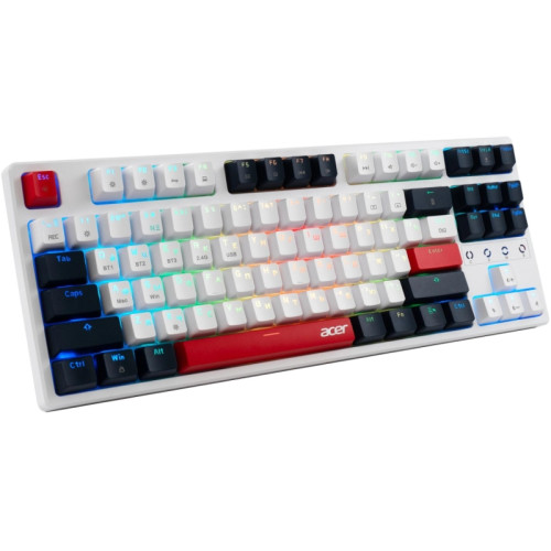 Клавиатура Acer OKR302 механическая белый USB беспроводная BT/Radio Multimedia for gamer для ноутбука LED (ZL.KBDEE.016)