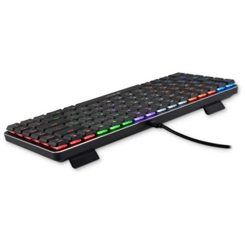 Клавиатура Oklick K615X механическая серый/серебристый USB slim Multimedia for gamer LED (1934413)