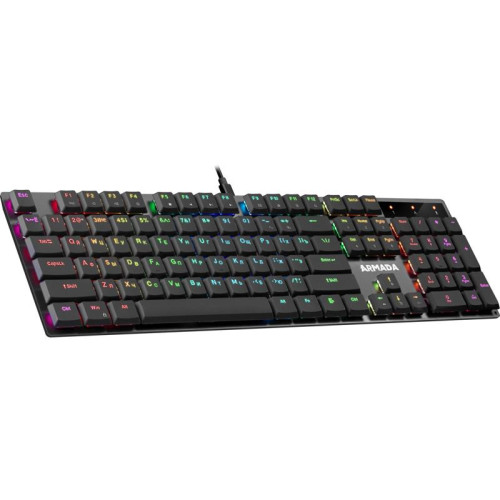 Клавиатура DEFENDER механическая игровая 104кн+Fn RGB черн./крас.свитчи Armada GK-004 45004