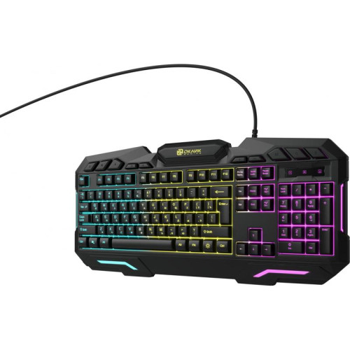 Клавиатура Oklick 700G Dynasty черный USB Multimedia for gamer LED