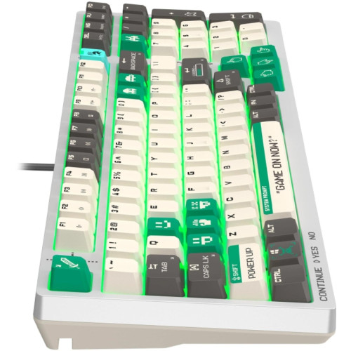 Клавиатура A4Tech Bloody S98 Pixels Green механическая белый/бежевый USB for gamer LED (S98)