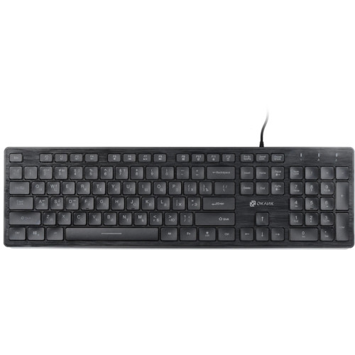 Клавиатура Oklick 550ML черный USB slim Multimedia LED (1061617)