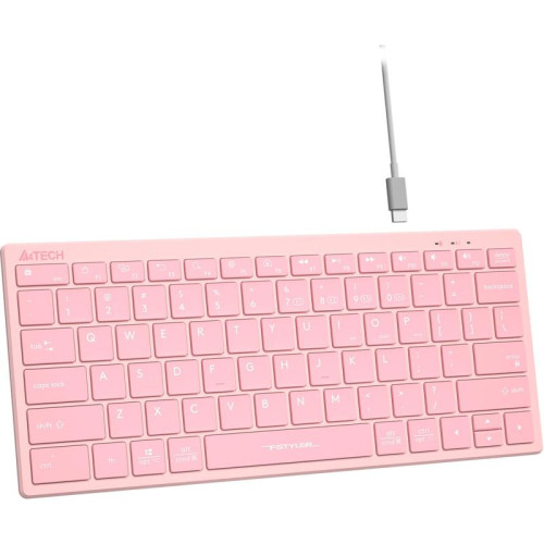 Клавиатура A4Tech Fstyler FBX51C розовый USB беспроводная BT/Radio slim Multimedia (FBX51C PINK)
