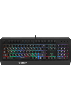 Клавиатура MSI VIGOR GK20 RU черный USB Multimedia for gamer LED (подставка для запястий)