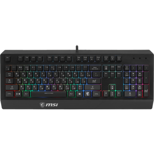 Клавиатура MSI VIGOR GK20 RU черный USB Multimedia for gamer LED (подставка для запястий)