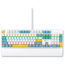 Клавиатура Oklick K951X механическая белый USB Multimedia for gamer LED (подставка для запястий) (1901079)