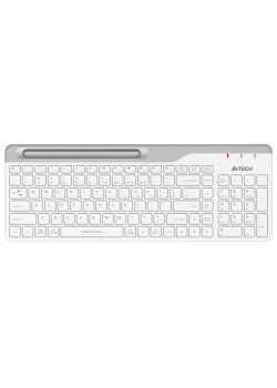 Клавиатура A4Tech Fstyler FBK25 белый/серый USB беспроводная BT/Radio slim Multimedia