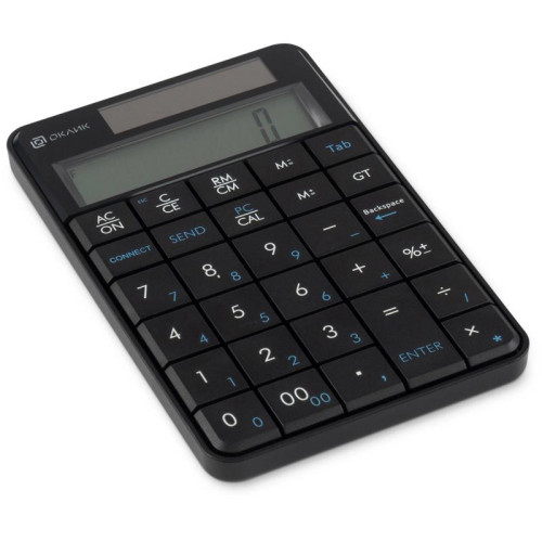 Числовой блок Oklick K604W черный USB беспроводная slim для ноутбука (1979325)