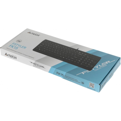 Клавиатура A4Tech Fstyler FK15 черный USB (FK15 BLACK) Клавиатура A4Tech Fstyler FK15 черный USB (FK15 BLACK)