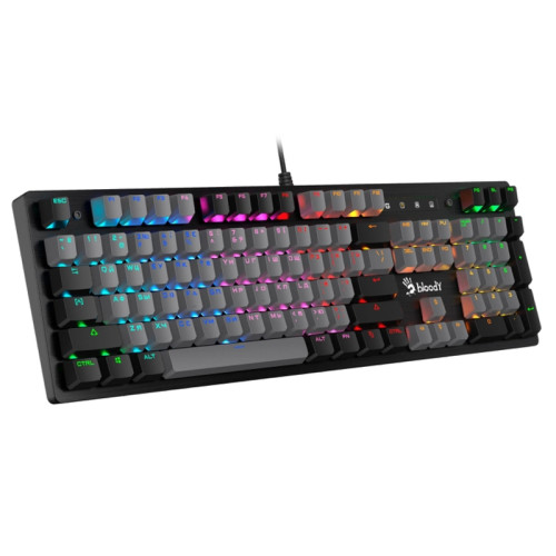 Клавиатура A4Tech Bloody B828N механическая черный/серый USB for gamer LED (B828N (GREY+BLACK))