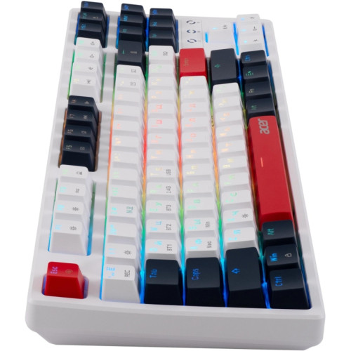 Клавиатура Acer OKR302 механическая белый USB беспроводная BT/Radio Multimedia for gamer для ноутбука LED (ZL.KBDEE.016)