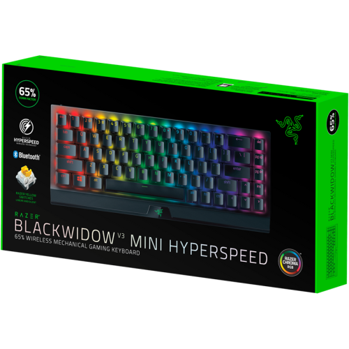 Игровая клавиатура Razer BlackWidow V3 Mini HyperSpeed (Yellow Switch) - Russian Layout/ Razer BlackWidow V3 Mini HyperSpeed (Yellow Switch) - Russian Layout