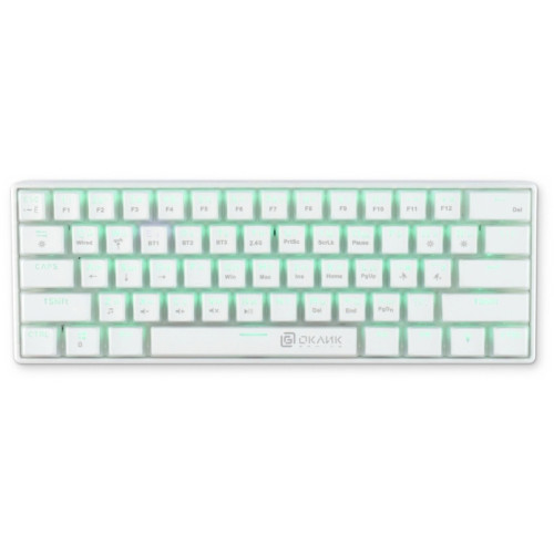 Клавиатура Oklick K763W механическая белый USB беспроводная BT/Radio Multimedia for gamer LED (1920562)