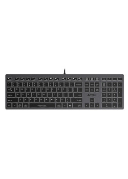 Клавиатура A4Tech Fstyler FX60 серый USB slim LED (FX60 GREY / WHITE)