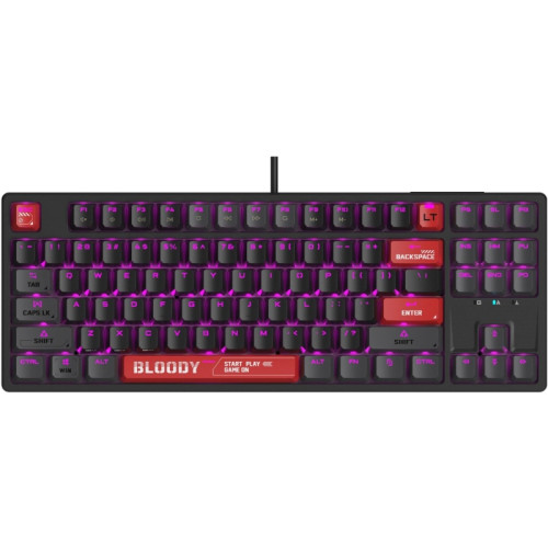 Клавиатура A4Tech Bloody AT87 Renegade механическая черный/зеленый USB for gamer LED (AT87)