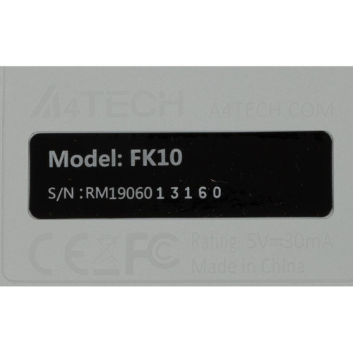 Клавиатура A4Tech Fstyler FK10 белый/серый USB (FK10 WHITE)