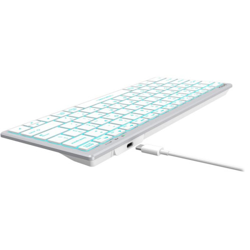 Клавиатура A4Tech Fstyler FX61 белый USB slim LED (FX61 WHITE)