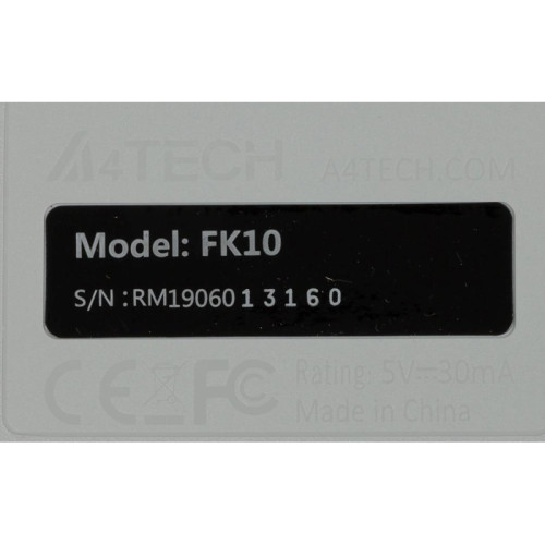 Клавиатура A4Tech Fstyler FK10 белый/серый USB (FK10 WHITE)