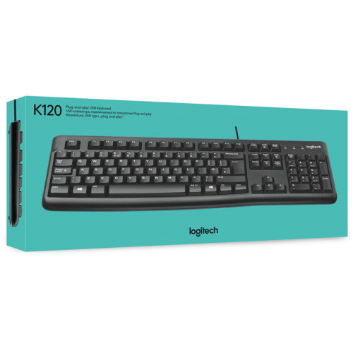 Клавиатура/ Keyboard Logitech K120 (USB, waterproof, low profile)