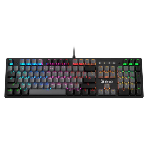 Клавиатура A4Tech Bloody B828N механическая черный/серый USB for gamer LED (B828N (GREY+BLACK))