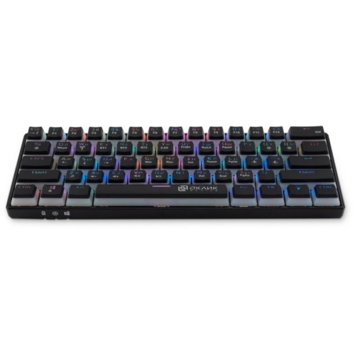 Клавиатура Oklick K763W механическая черный USB беспроводная BT/Radio Multimedia for gamer LED (1920548)